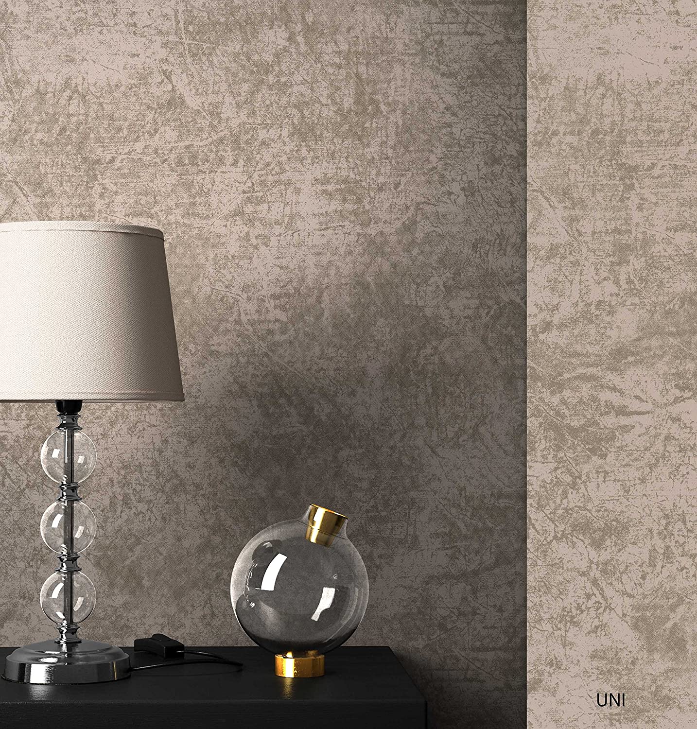 Newroom Design Newroom Wallpaper Beige Metallic Graphic Modern Design Look Gold Non-Woven 