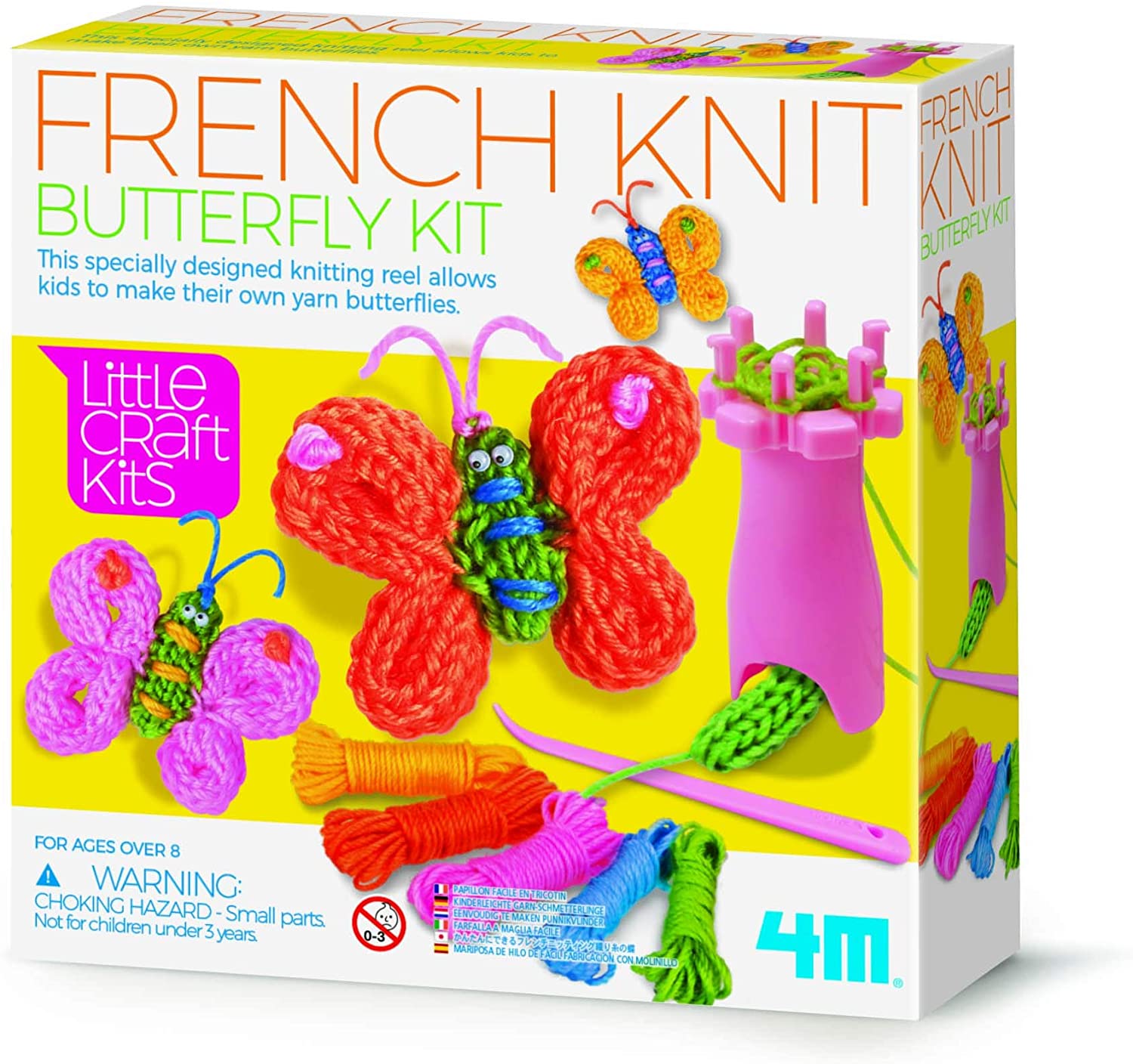 4M 404765 Little Craft Knitting Kit Butterflies Multicoloured