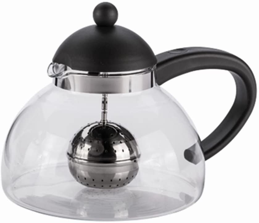 Creative Tops Edge Wyck, Glass, for 12 Cups with Hanging Tea Infuser Teapot, Multi-Colour