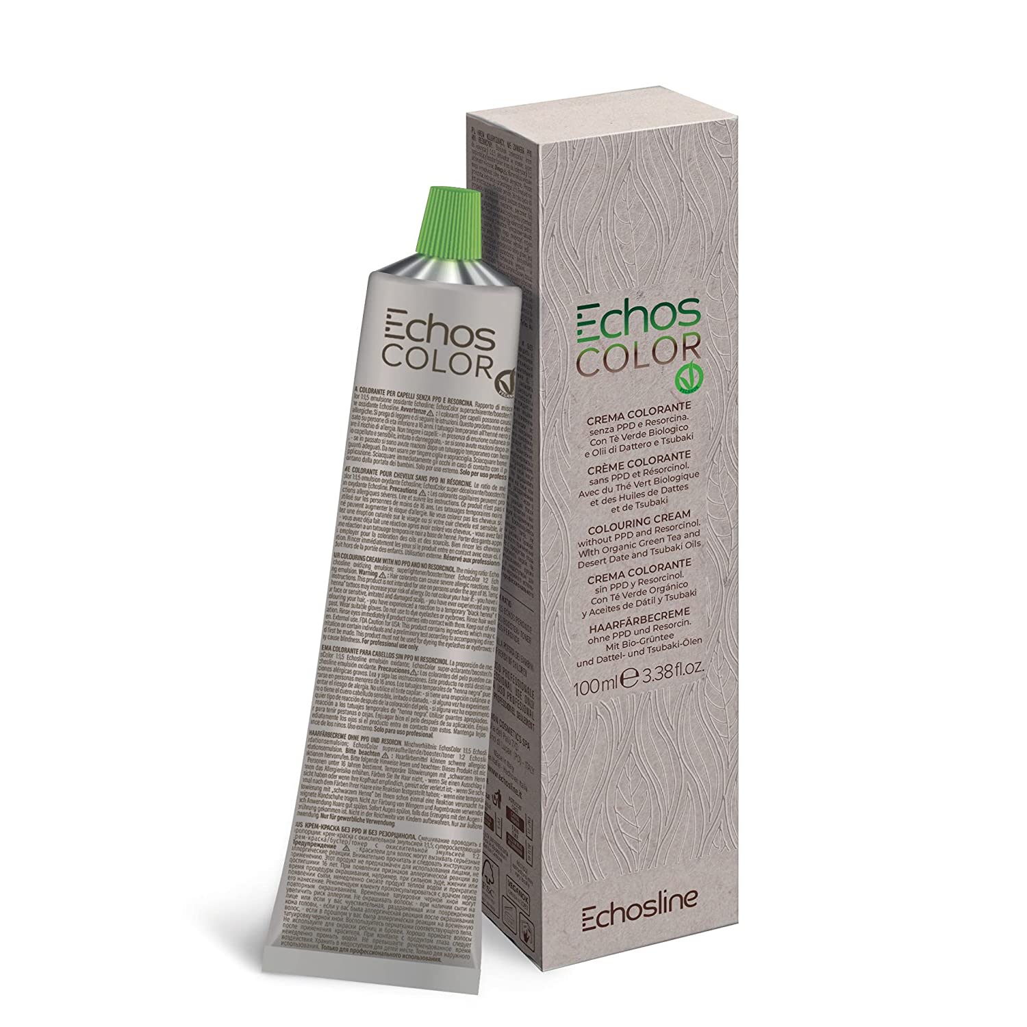 Echos Colour - 4.72 Medium Brown Warm Brown - Colour Cream without PPD and Resorcinine - 100 ml