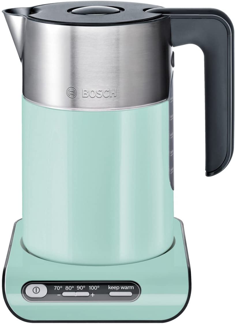 Bosch TWK8612P Wireless Kettle, Automatic Shut-Off, Overheating Protection, Temperature Selection, Keep Warm Function, 1.5 L, 2400 W, Turquoise