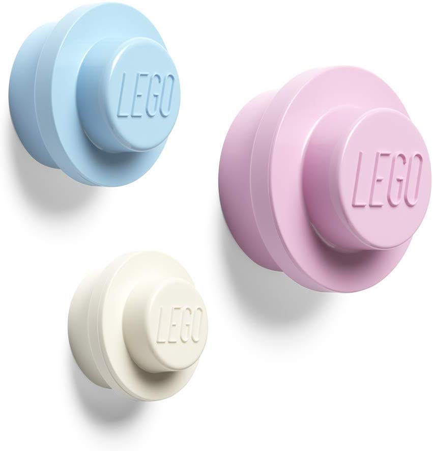 Lego Wall Bracket Set (White, Light Blue, Pink) Mix S, M, L