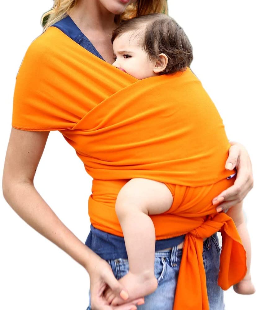 G&F Baby Sling Baby Changing Carrier up to 20 kg for Newborns Toddlers One Size 95% Cotton (Colour: Orange)