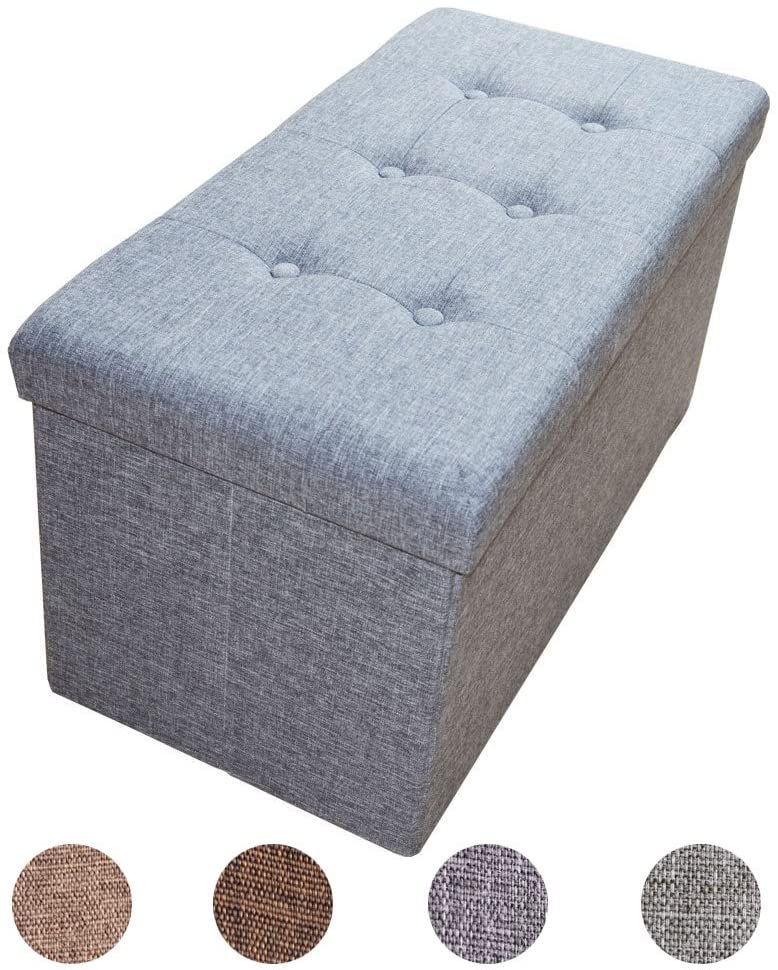 Stylehome Bench Storage Box With Storage Space For Linen, Foldable, Holds U