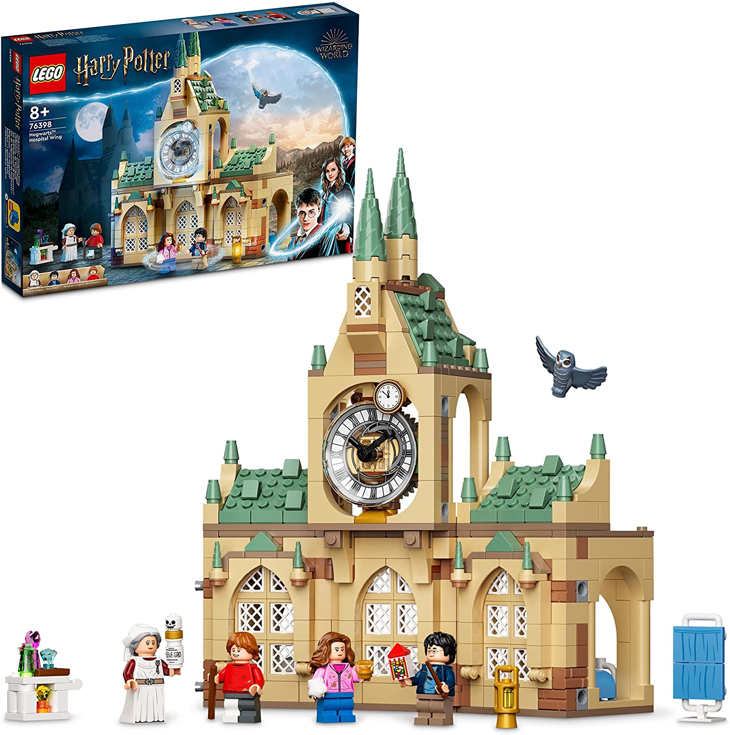 LEGO 76398 Harry Potter Hogwarts Infirmary with Clock Tower, Castle Game