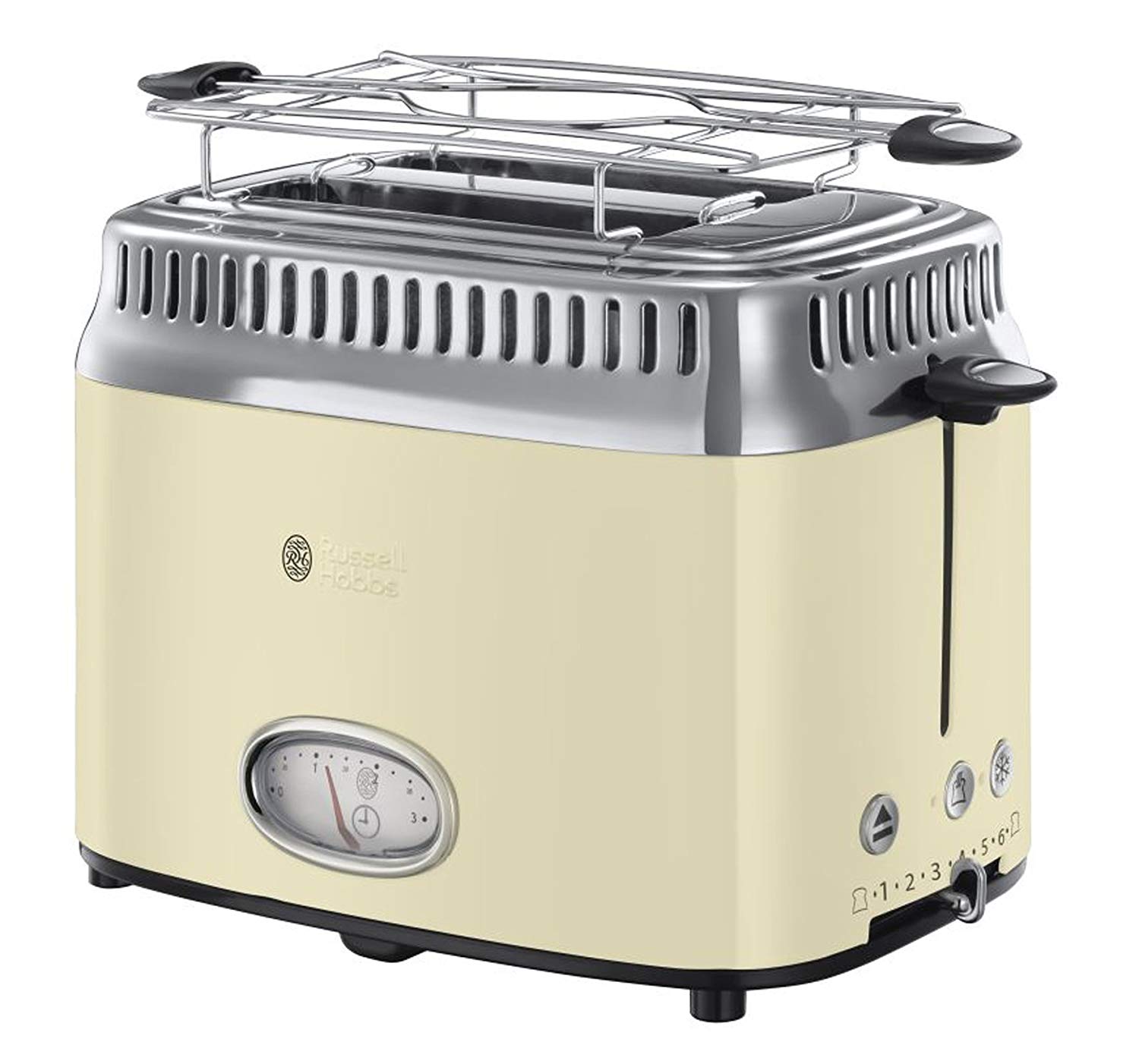 Russell Hobbs Retro Vintage Cream 21682-56 Toaster (1300 W, With Stylish Co