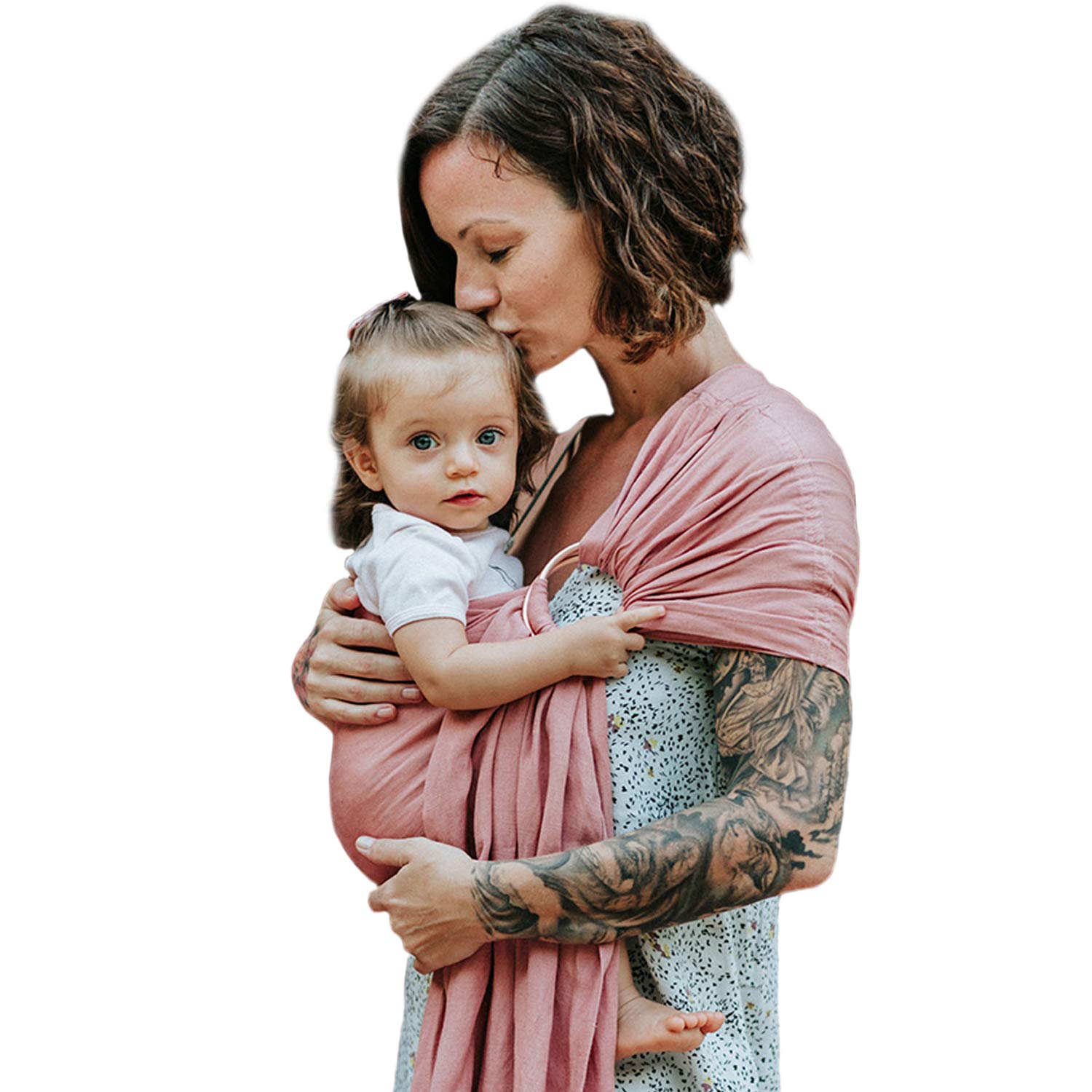 Luxury Baby Sling with Rings Extra Soft Bamboo and Linen Fabric Full Support and Comfort for Newborns, Infants and Toddlers Ideal Gift for Baby Shower - Men