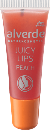 alverde NATURKOSMETIK Juicy Lips Peach Lip Gloss, 8 ml