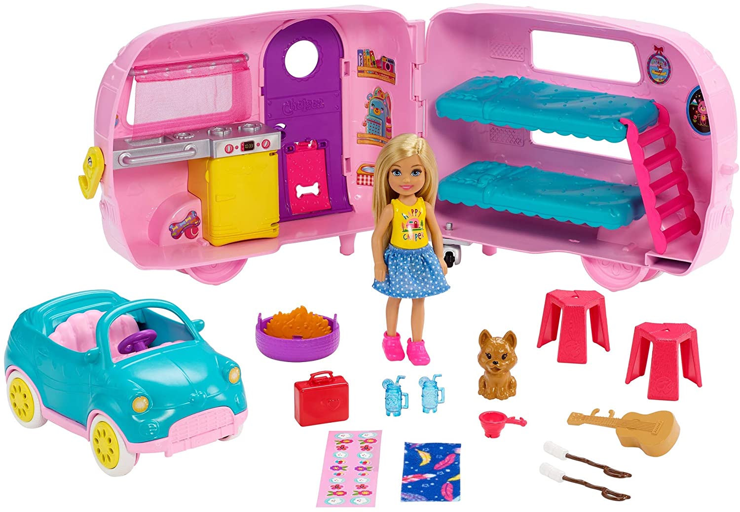 Barbie Chelsea Camper And Doll Play Set Or Food Truck Dolls Toy From 3 Year