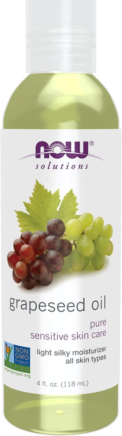 Solutions Grape Seed Oil, 4 Fluid Ounces (118ml) - Now Foods