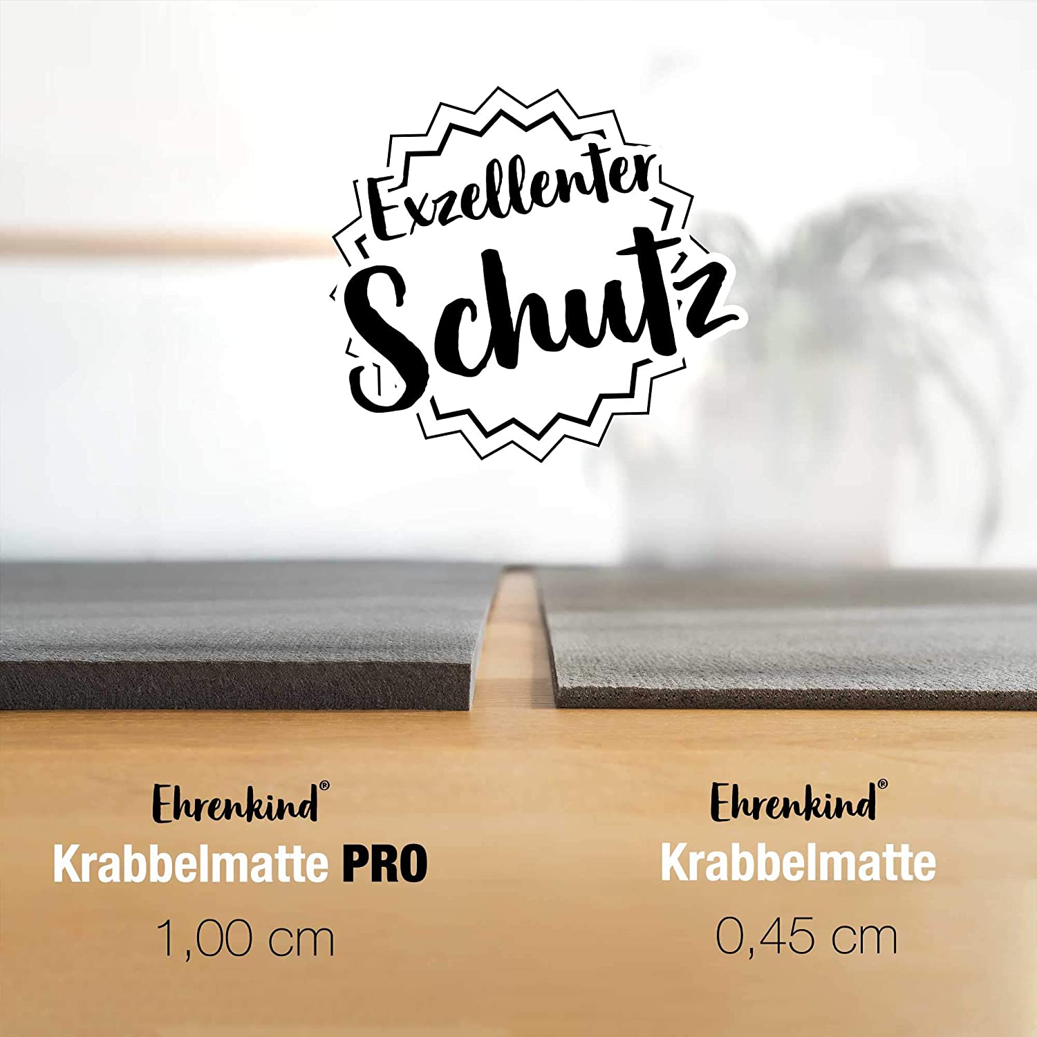 Ehrenkind® made in Germany non-slip crawling mat, Oeko-Tex mats sizes S-XL