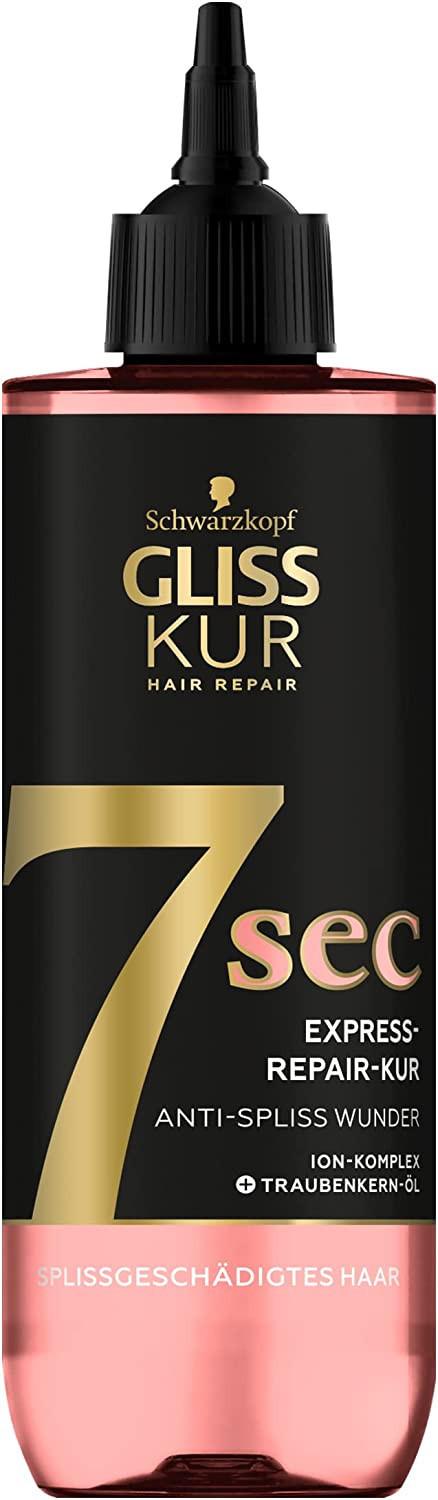 Gliss Kur 7 Sec Express Repair Treatment Anti-Split Ends Miracle 200 ml, ‎pink