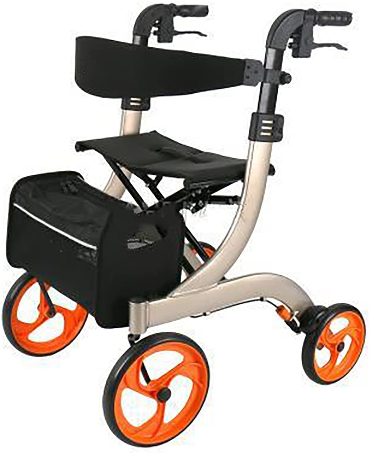 Better Angel HM Rollator Foldable and Lightweight - Rollator Easy Foldable Walking Frame Foldable and With Seat, Foldable Walking Aid, Lightweight Rollator, Foldable Rollator