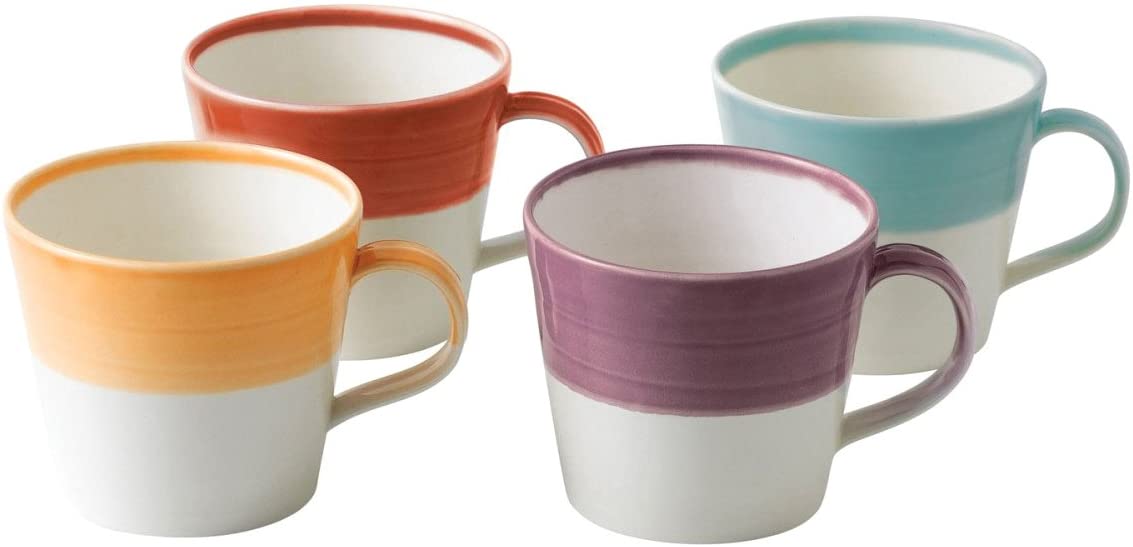 Royal Doulton Porcelain Mug Bright Set, Set of 4, Multi-Colour
