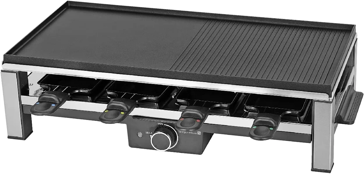 Tarrington House Raclette Grill RG2081RE 2-in-1 Combination 2000 W for 8 People