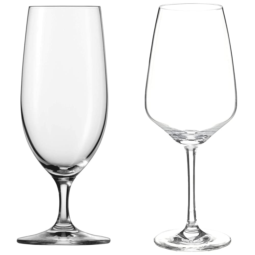 Schott Zwiesel 106296 Beer Glass, Transparent, 6 Units & Taste Red Wine Glasses, Set of 6