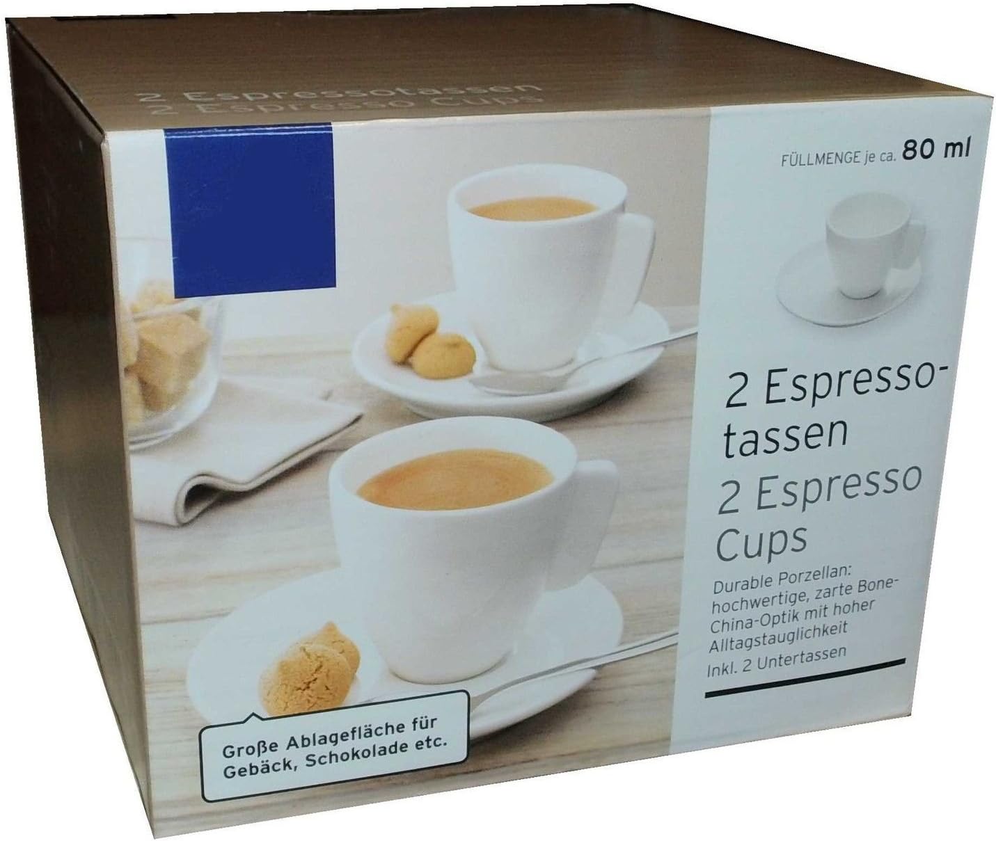 2 White Espresso Cup with Saucer Espresso Cup