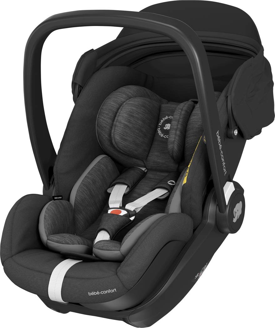 BEBE CONFORT Bébé Confort Marble, Cosi 8506672210 Baby Car Seat with Isofix Base, Group 0+, I-Size, 40-85 cm, Essential Black