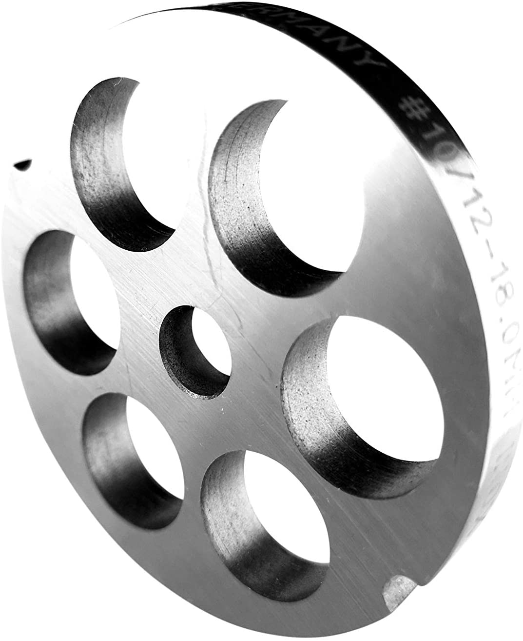 Wolfcut INOX Perforated Disc with 2 Slots Size 10 & 12 - 18.0 mm Bore - for Mincer Reber Type N.12EL9501 N, Alexanderwerk, Bartscher FW80, 12SQO