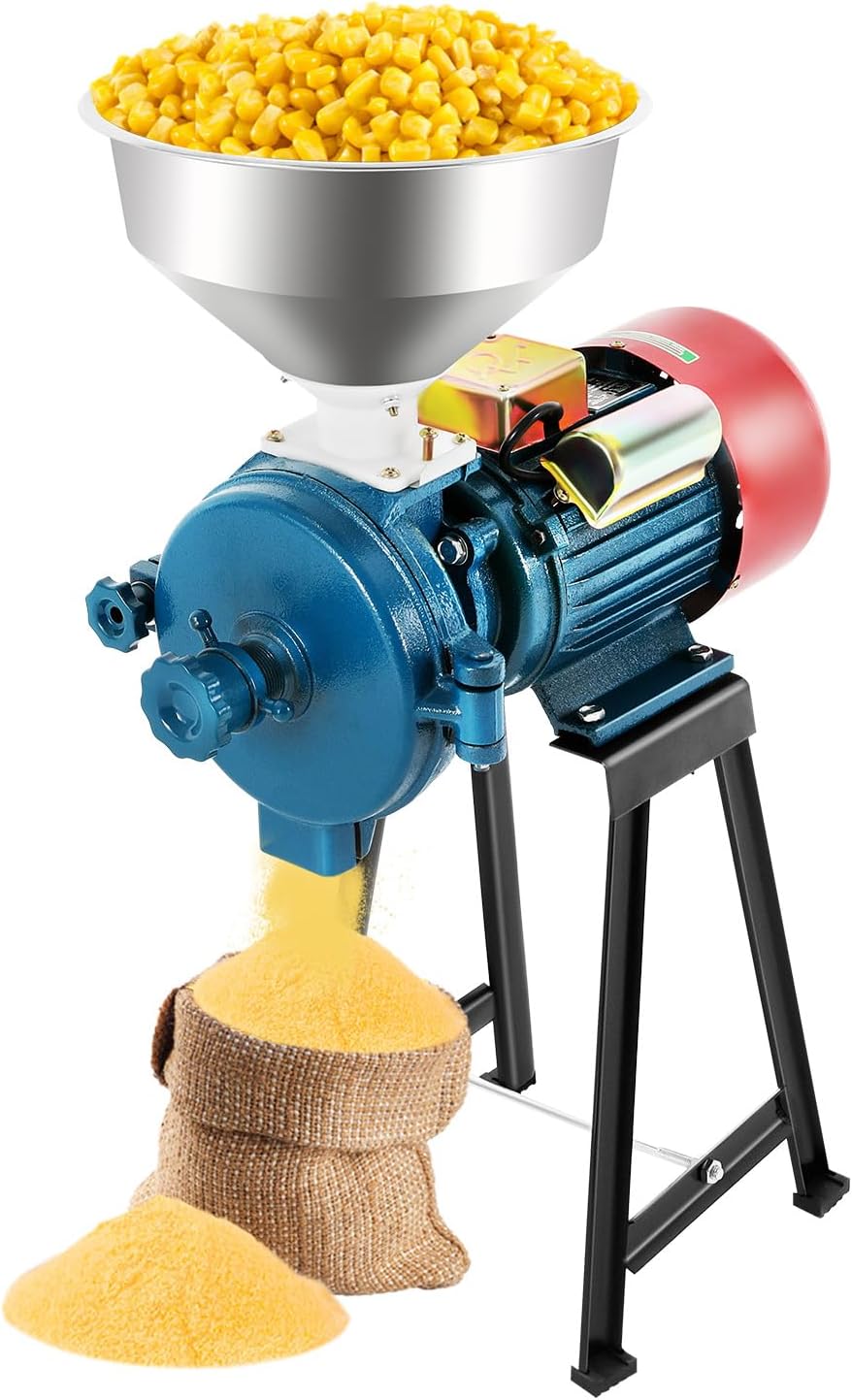 MINRS 2200 W Electric Grain Mill Grain Mill Scrap Mill for Cereals Electric Grain Mill Machine Chopper for Grain Corn Straw Feed Scrap Mill