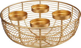 Candle holder made of metal, gold, 1 pc
