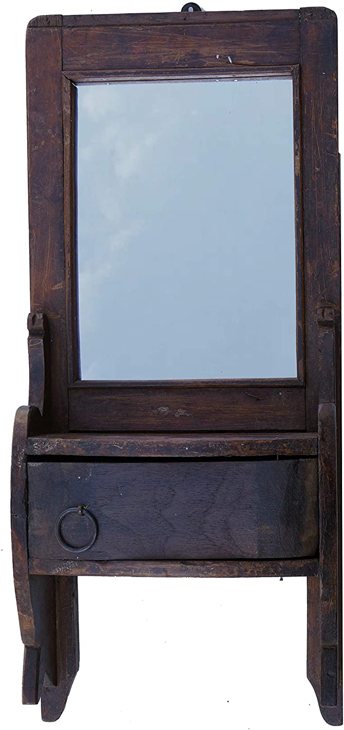 Guru-Shop Model 1 Antique Mirror with Shelf 46 x 18 x 8 cm Mirror, model 21