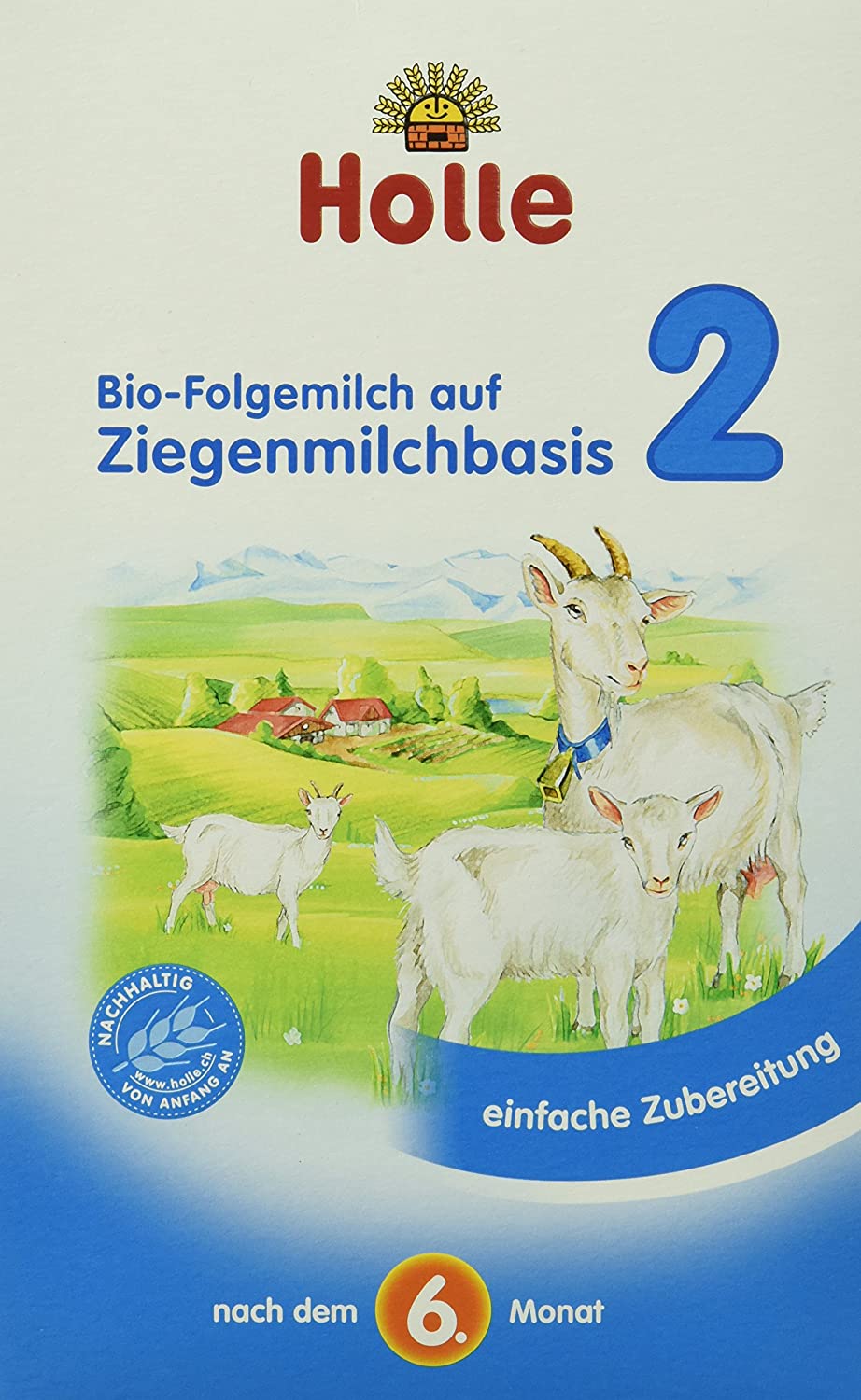 Holle organic Follow-on milk 2 based on goat milk , pack of 1 ( 1 x 400g)