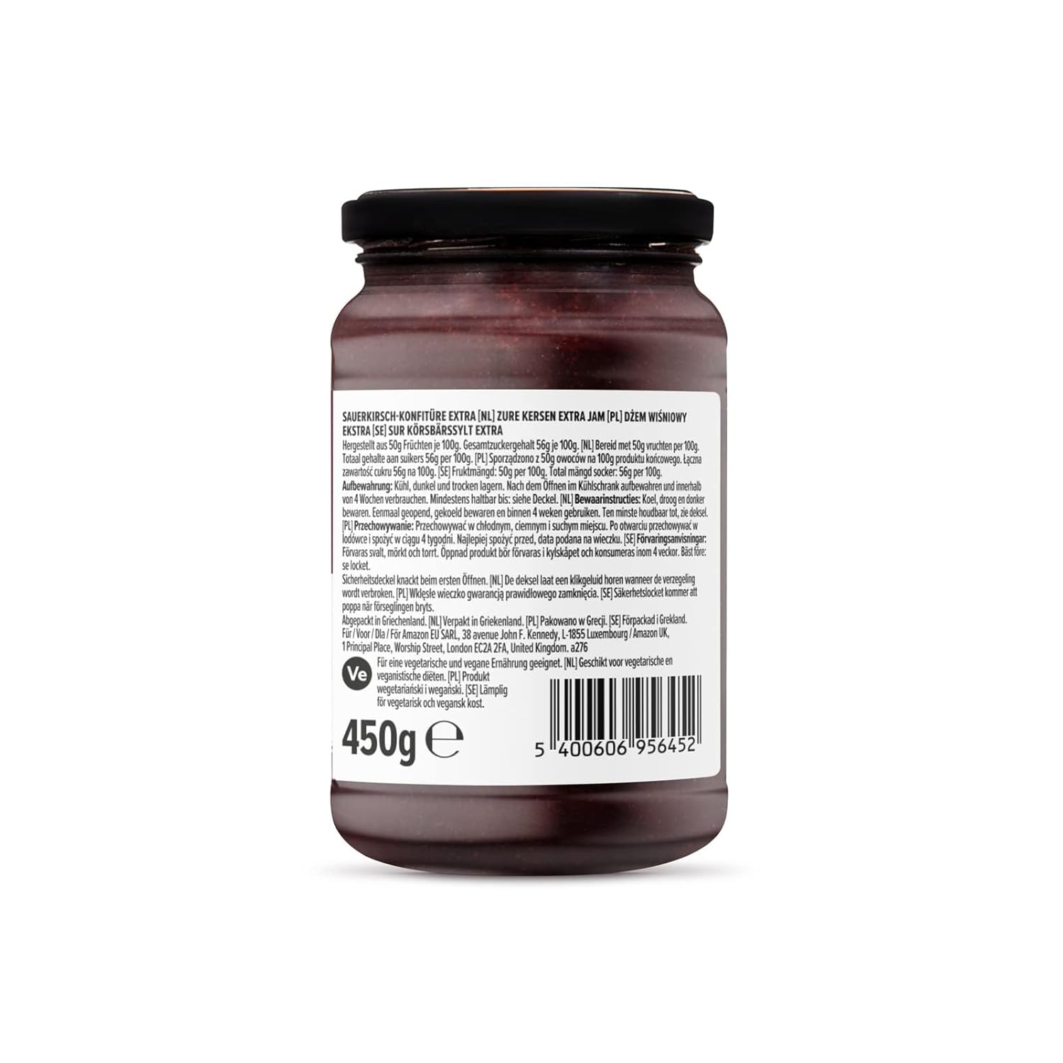 Sour Cherry Jam Extra 450g (Pack of 2)