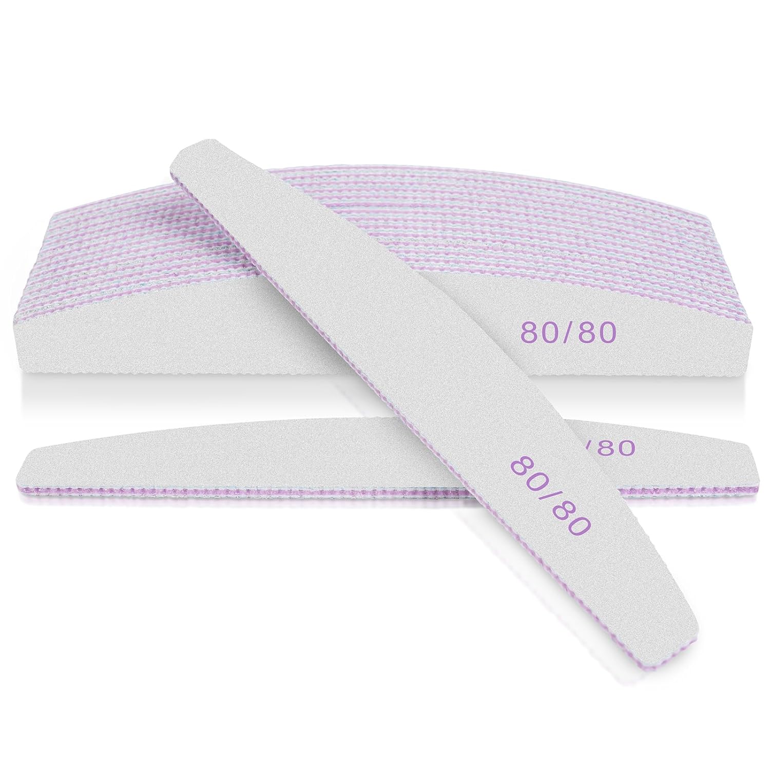 LOPHE Professional Nail File, 80/80 Grit Nail Files, Set of 16 Nail Files, Double Sided for Nail Care and Nail Styling in Nail Studio and Home