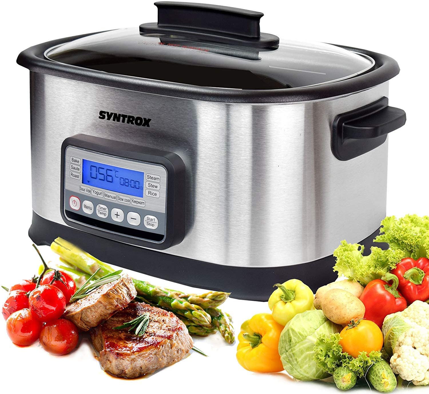 Syntrox Germany 16 in 1 Sous Vide Stove Multi-Purpose Cooker Low Temperature Vacuum Cooker Slow Cooker