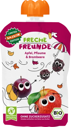 FRECHE FREUNDE Squeeze apple plum blackberry from 6 months, 100 g