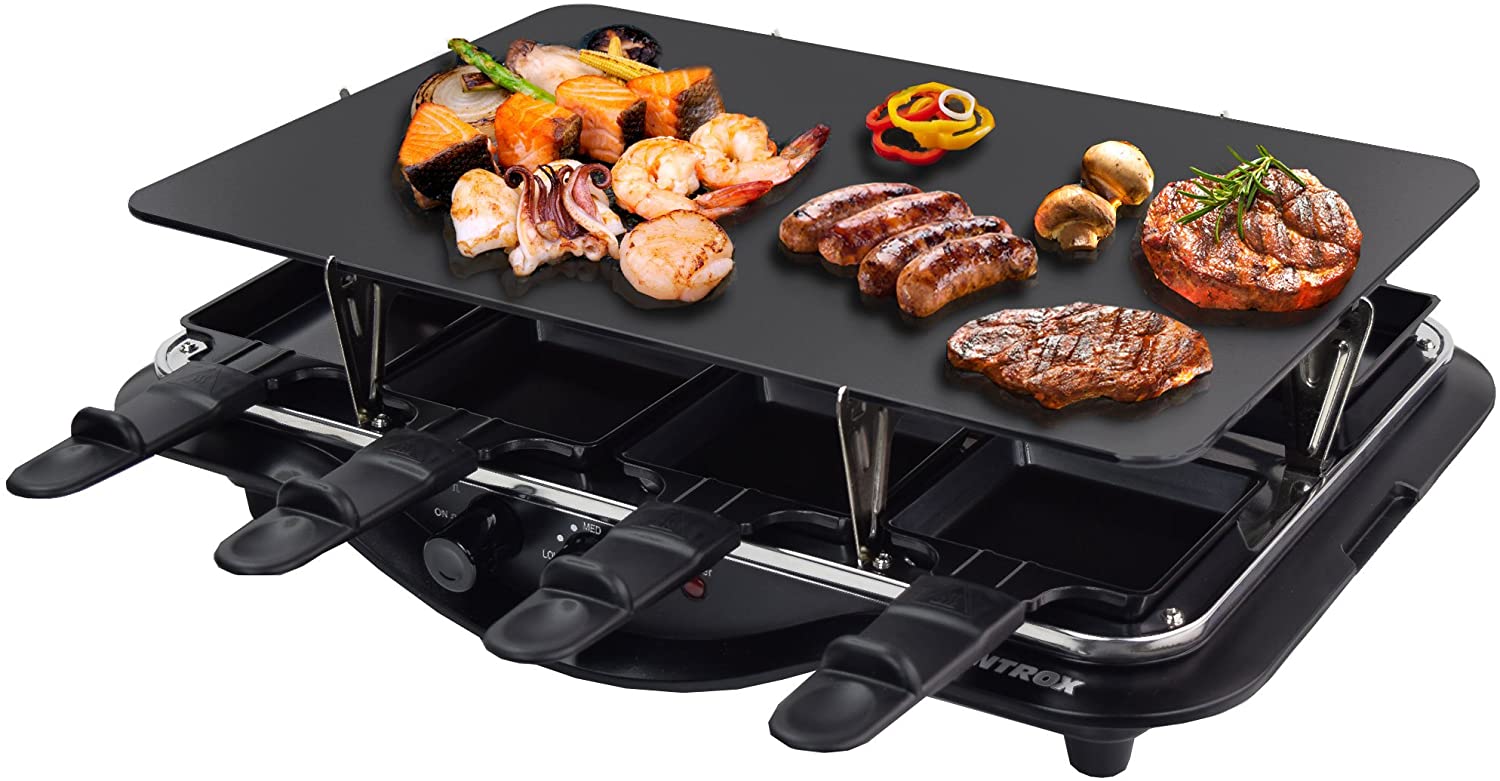 Syntrox Germany Design Raclette Paris with Glass Ceramic Grill Plate for 8 People