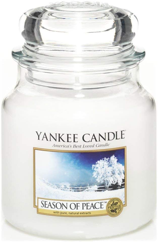YANKEE CANDLE Season of Peace Medium Jar Candles 10.7 x 12.7 x 1 cm