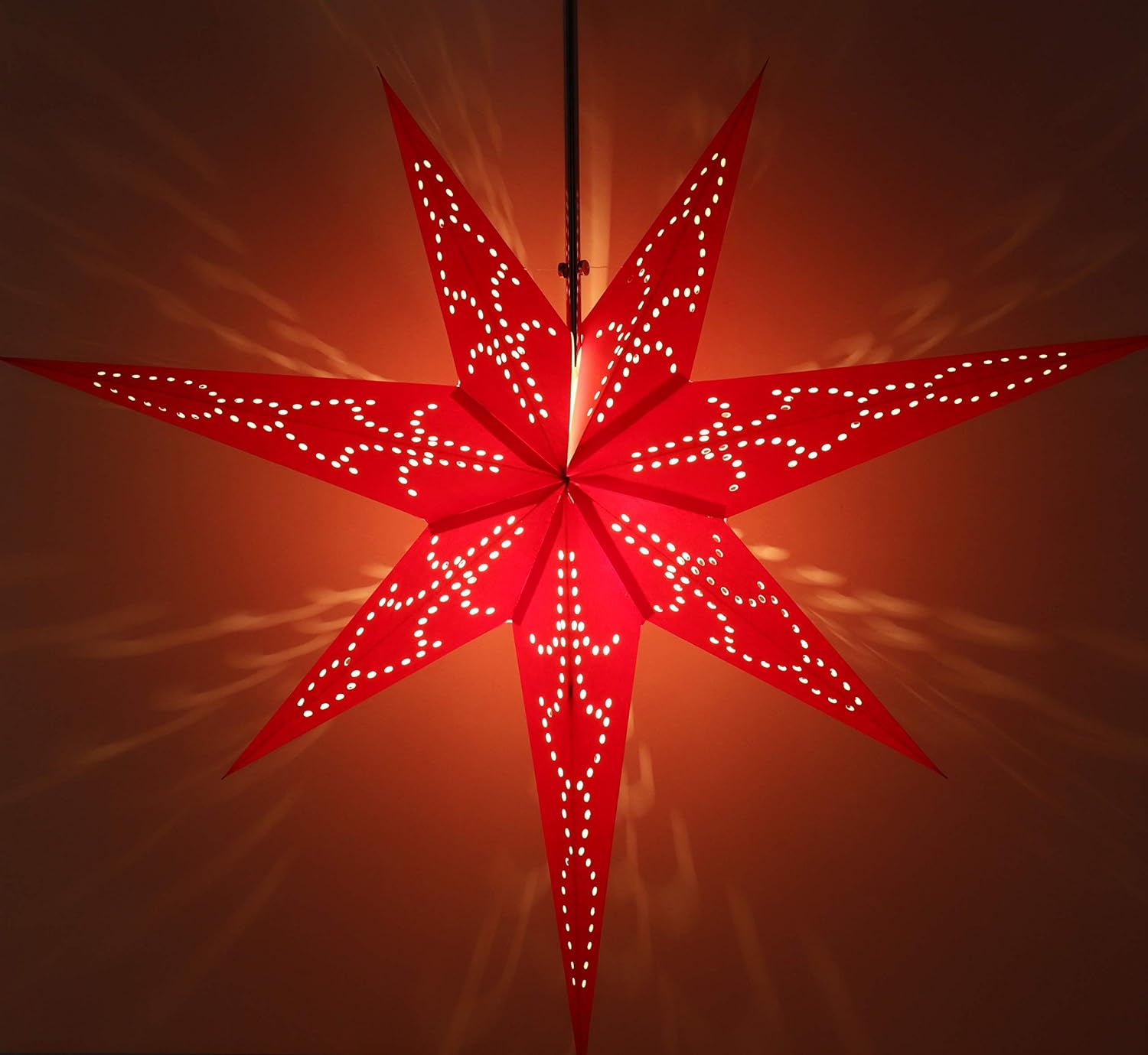 Guru-Shop Folding Advent Light Paper Star 60 Cm Maratea Grey Star Window De