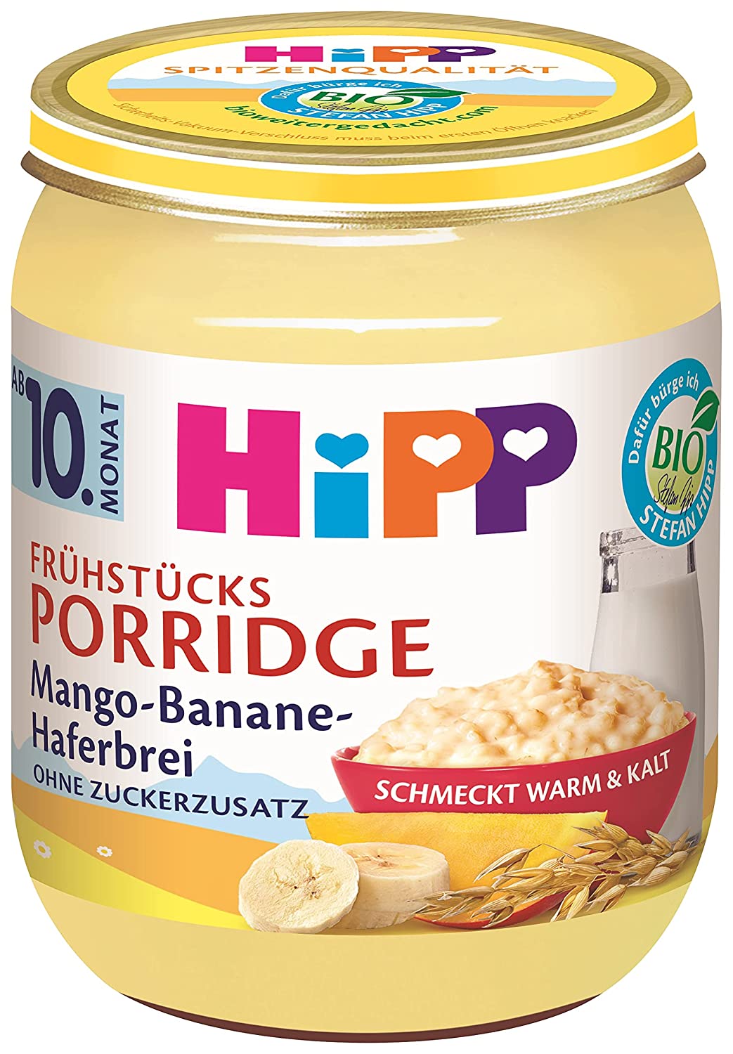 HiPP Bio Frühstücks-Porridge Mango-Banane-Haferbrei, 160 g