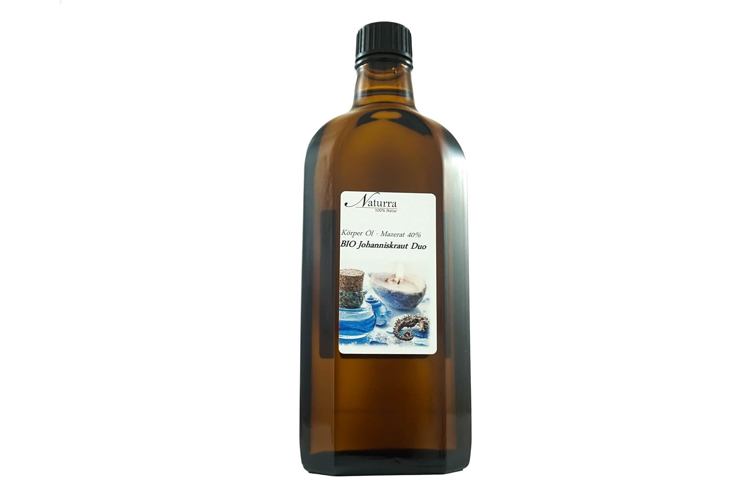 Naturra Organic St. John\'s Wort Oil Macerate Duo 250 ml with Organic Almond Oil Cold Pressed Unrefined Natural Cosmetics