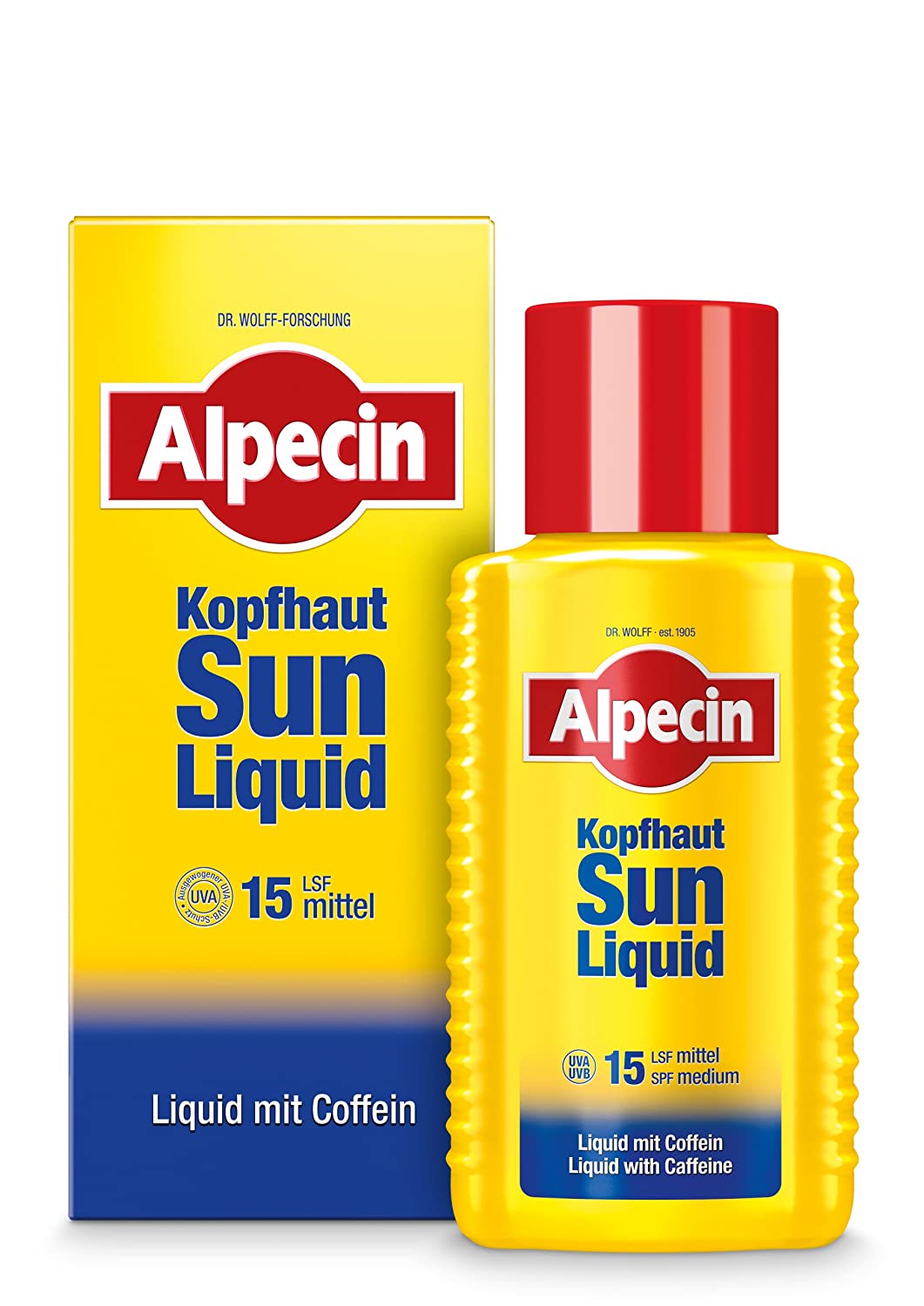 Alpecin Scalp Sun Liquid 1 x 190 ml - Sun Protection for the Scalp with SPF 15