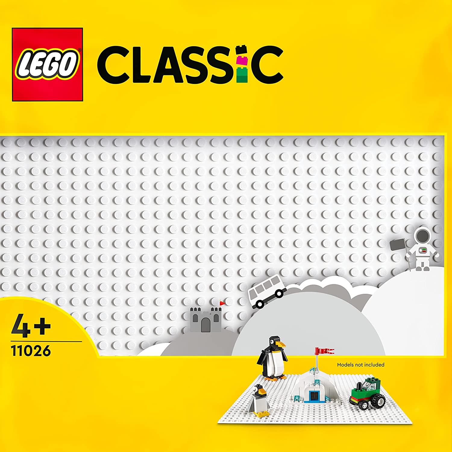 LEGO 11026 Classic White Building Plate, Square Base Plate with 32 x 32 Nub