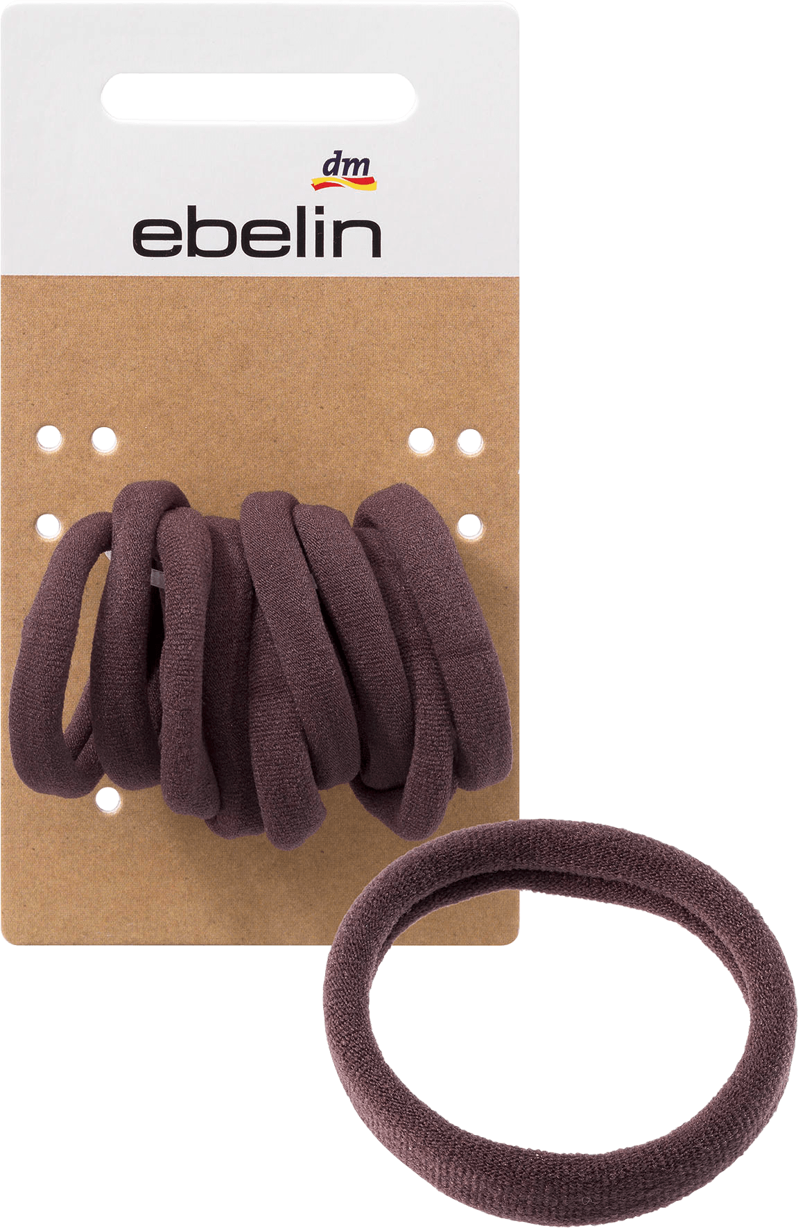 Hair Ties Small Brown, 9 Pcs