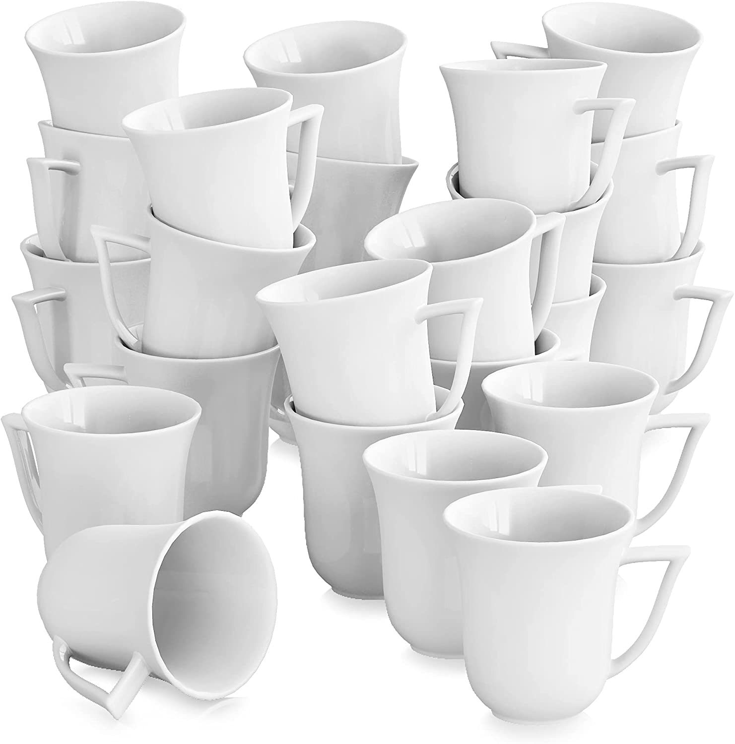 MALACASA, Carina Series 24-Piece Coffee Service Porcelain Mug Set