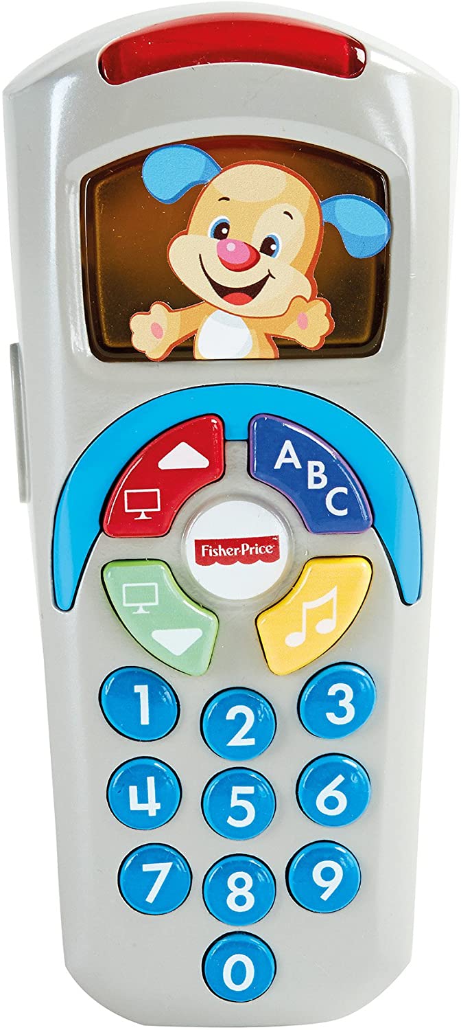 Fisher-Price DLD32 learning fun remote control learning toy with +35 words songs and phrases with volume control, from 6 months Castellan version