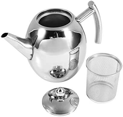 Ausla Stainless Steel Teapot 1.5 L Tea Pots Coffee Pot Tea Kettle Kettle with Filter No Leakage Silver