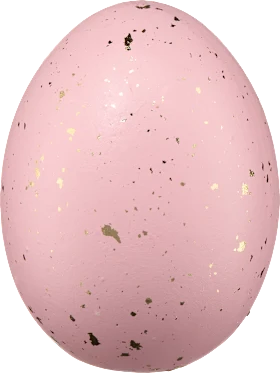 Ceramic egg with golden speckles, pink, 1 piece