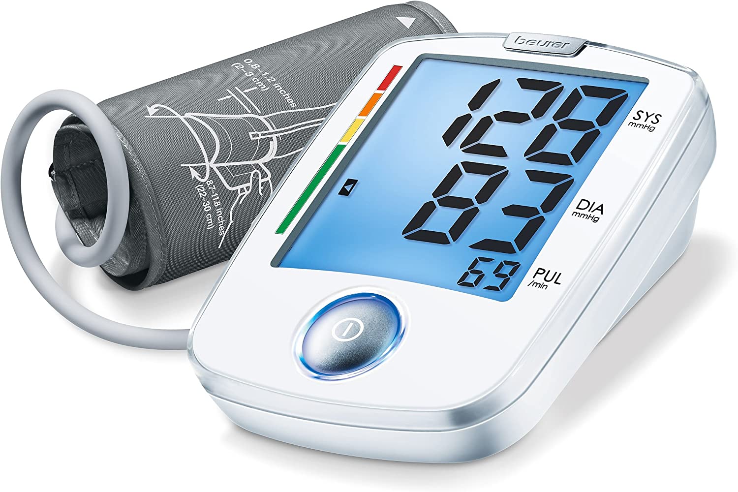 Beurer BM 44 Fully Automatic Upper Arm Blood Pressure and Pulse Monitor with One Button Operation for Easy Application