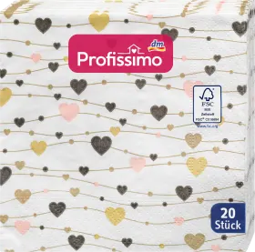 Profissimo cocktail napkins \"Valentin\" (25x25 cm), 20 pcs