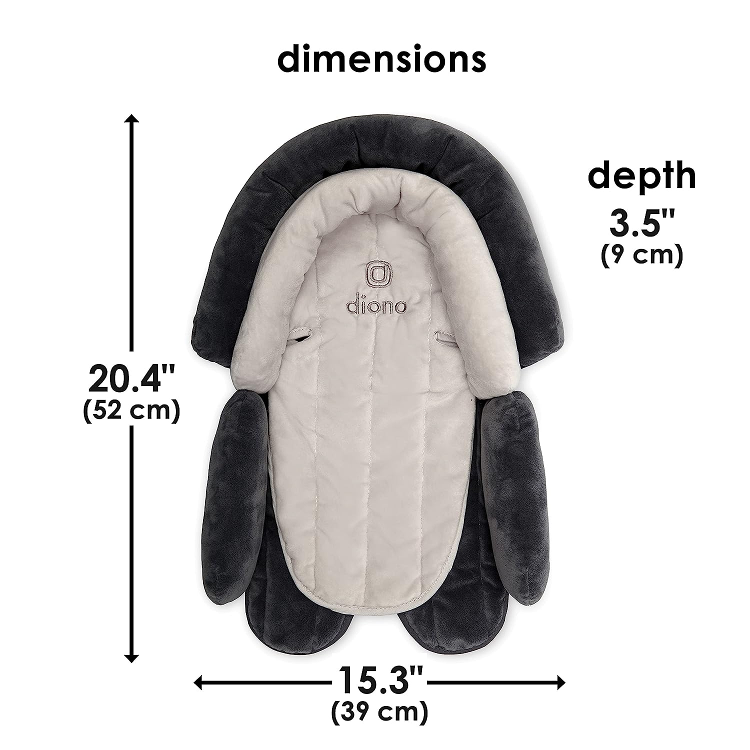 Diono Headrest - Cuddle Soft, Arctic Grey