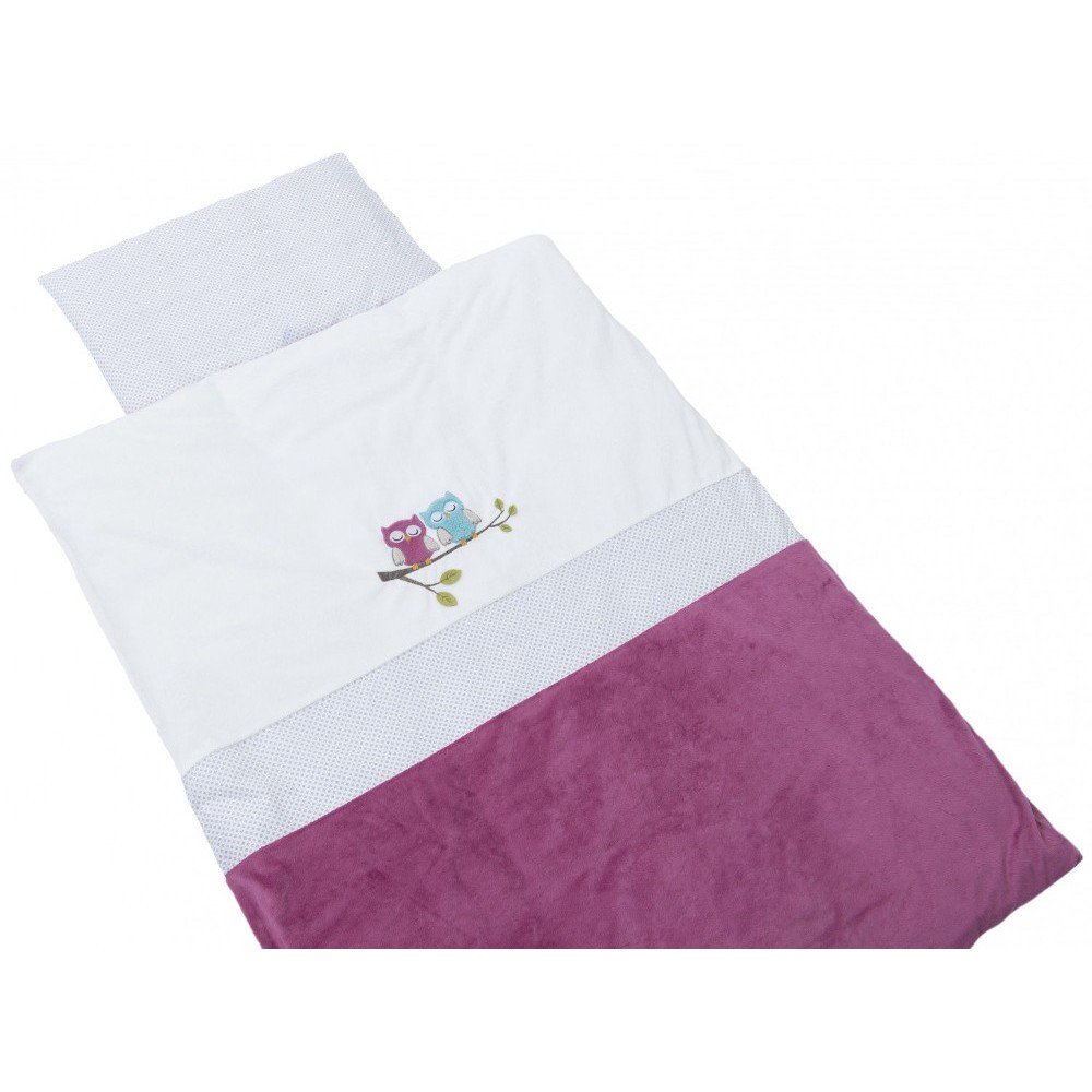 Be Be\'s Collection Owl Fuchsia 232 72 Bed Linen 100 x 135 cm