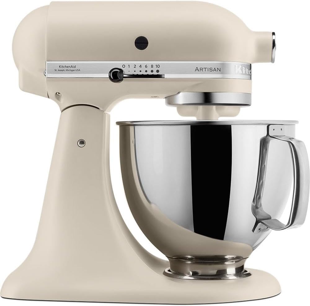 KitchenAid Artisan Food Processor Tilting Food Processor Dough Kneading Machine with 4 Accessories Stainless Steel Bowl 4.8 L Fresh Linen