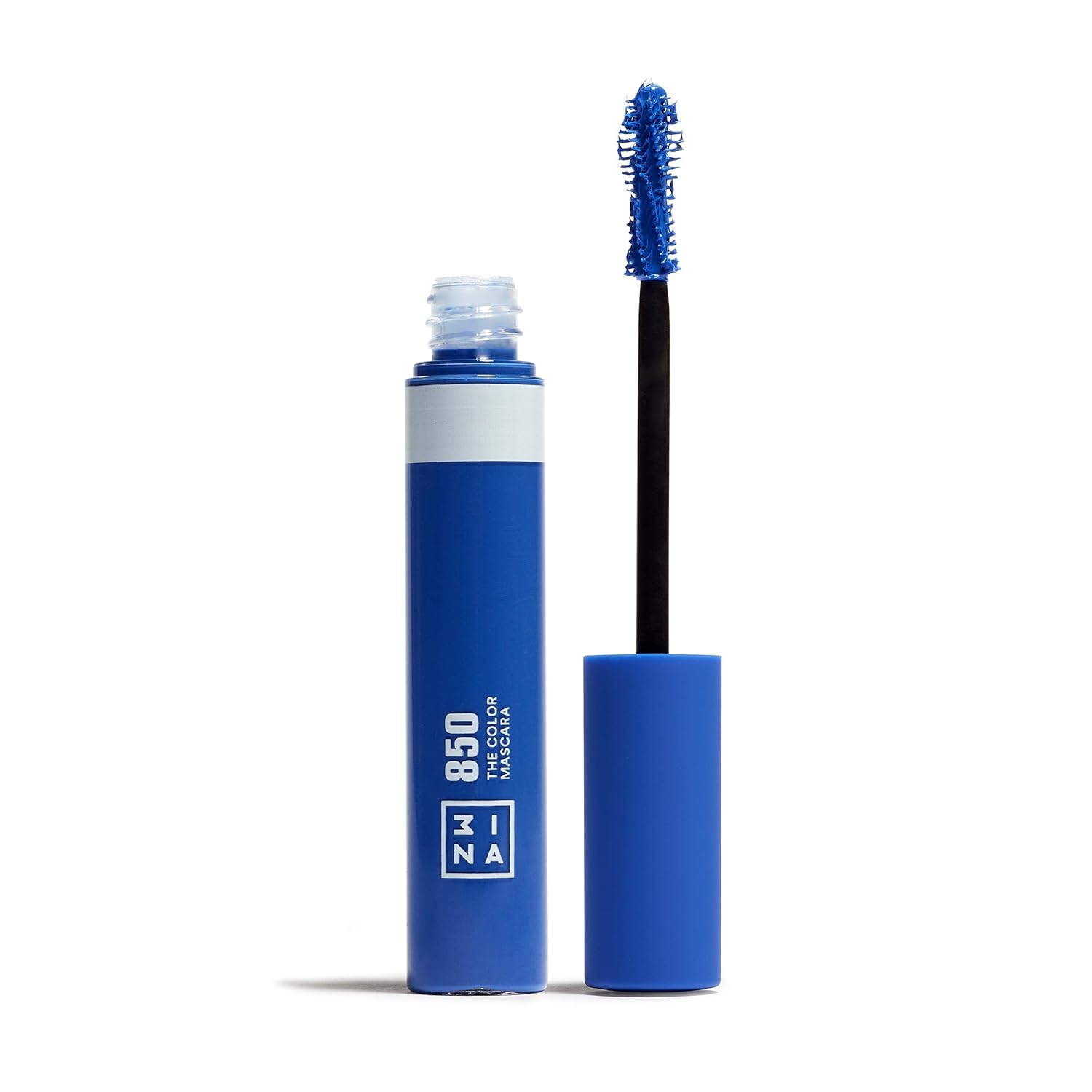 3INA MAKEUP Vegan The Color Mascara 850 Blue Volume and Length Colorful Mascara Highly Pigmented Vegetable Keratin Formula Long-Lasting for Sensitive Eyes Cruelty Free