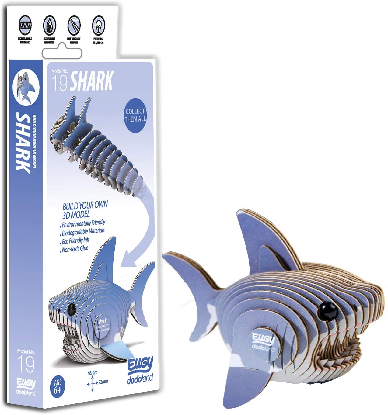 Brainstorm Toys D5006 Eugy Shark 3D Craft Kit, None